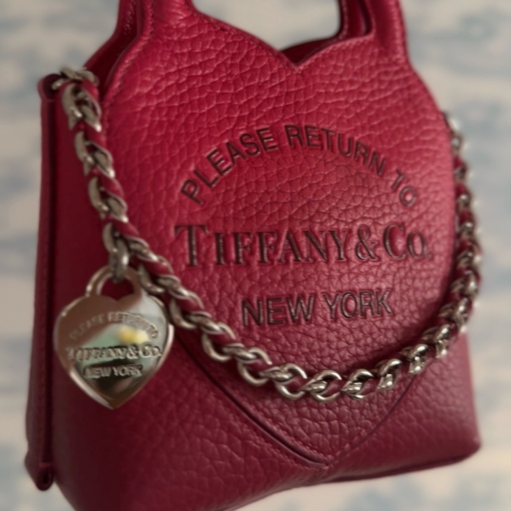 SOLD Tiffany & Co. mini bag *RARE* berry ombré with iconic heart charm